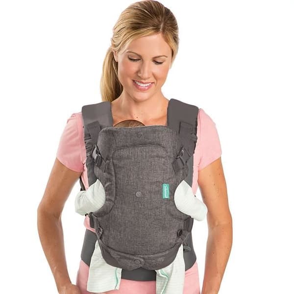 Bärsele Flip ergonomisk 4 i 1 grå - INFANTINO - Flip ergonomisk 4 i 1 - Polyester - Från 3,6 till 14,5 kg