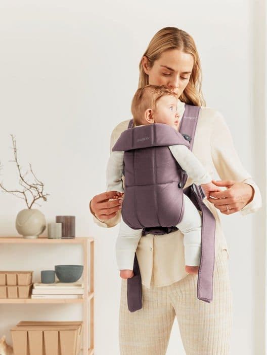 Babybjörn bärsele - 021034 - BabyBjorn Mini bärsele, Bomull, Mörk lila