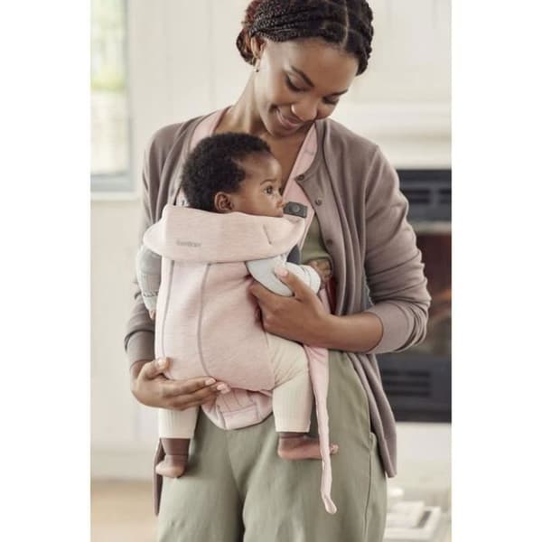 Ergonomisk bärsele BABYBJORN Mini Jersey 3D Ljusrosa - För nyfödda upp till 4 månader