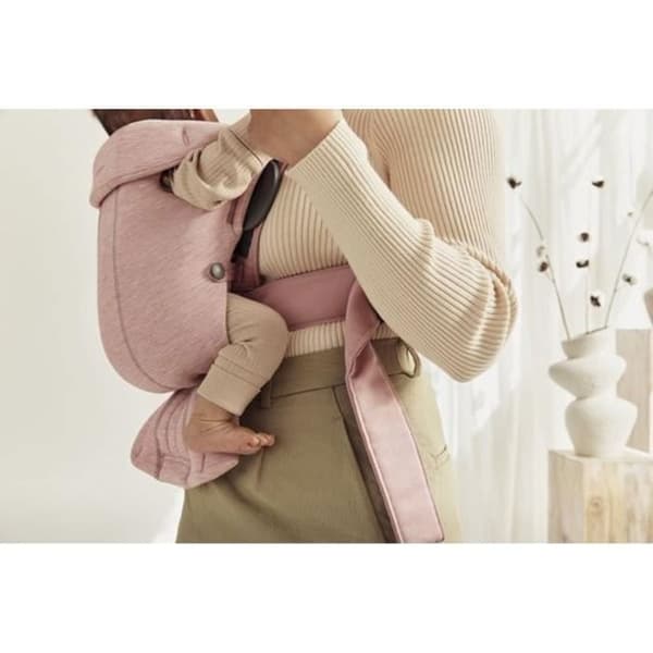 Ergonomisk bärsele BABYBJORN Mini Jersey 3D Ljusrosa - För nyfödda upp till 4 månader
