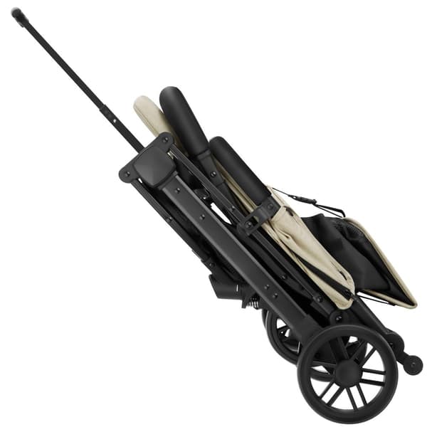 Buggy-klapvogn Finn, sammenklappelig, 5-punktssele - grå/beige