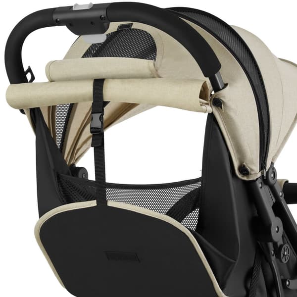 Buggy-klapvogn Finn, sammenklappelig, 5-punktssele - grå/beige