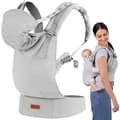 Miniatyrbild 1 av 4: MoMi COLLET Ergonomisk bärsele - Upp till 20 kg - Fram/bak - Hypoallergenisk - Grå