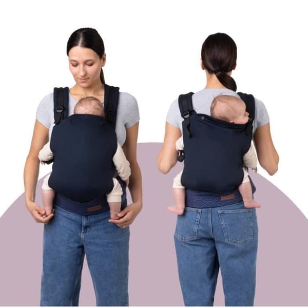 MoMi COLLET Ergonomisk bärsele - Upp till 20 kg - Fram/bak - Hypoallergen - Marinblå