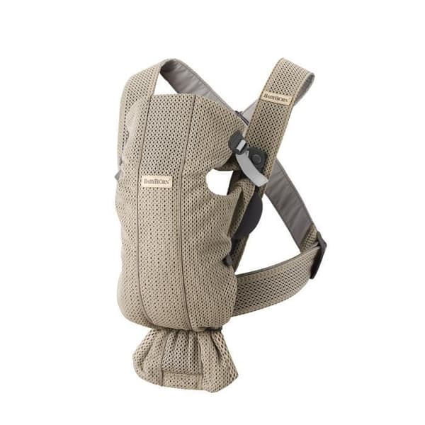 Bärsele Mini - BABYBJORN - 3D Mesh - Grå Beige - Fysiologisk - Blandat