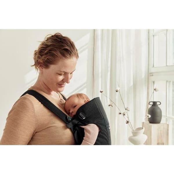 Bärsele Mini Mesh 3D Svart - BABYBJORN - Ergonomisk - Födelse - 3 kg till 15 kg