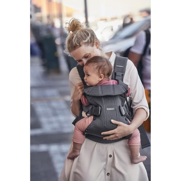 One Air bärsele - BABYBJÖRN - Antracit - Fysiologisk - 3D Mesh - 0-3 år