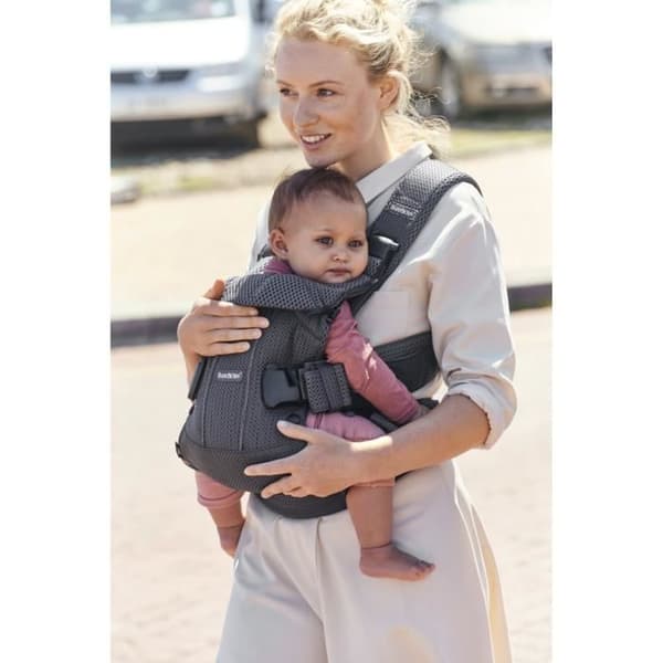 One Air bärsele - BABYBJÖRN - Antracit - Fysiologisk - 3D Mesh - 0-3 år