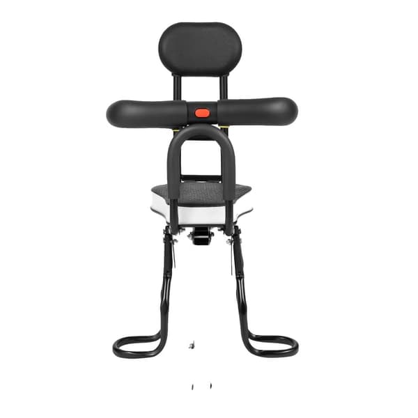 Cykelbarnestol, justerbare fodpedaler, sikkerhedssele,sort