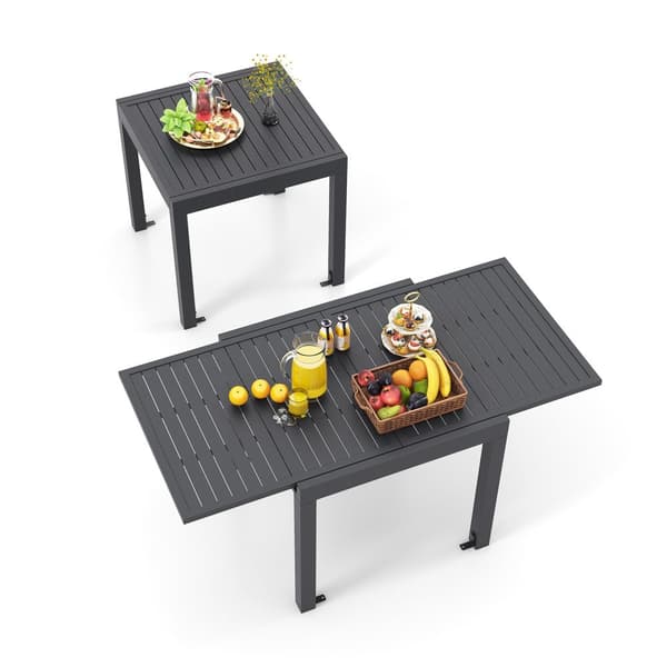 Terrasse Spisebord, 31,5"/63" x 31,5" x 29,5", Grå