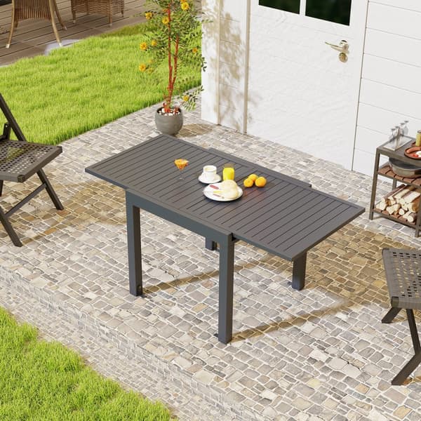 Terrasse Spisebord, 31,5"/63" x 31,5" x 29,5", Grå