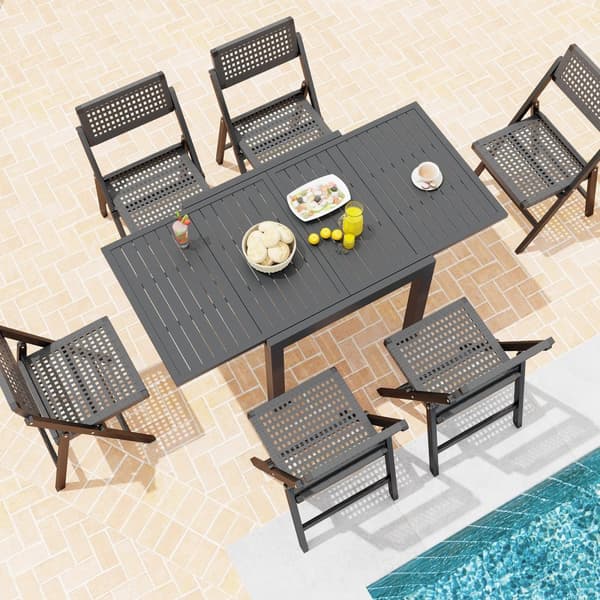 Terrasse Spisebord, 31,5"/63" x 31,5" x 29,5", Grå