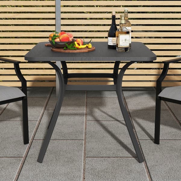 Terrasse spisebord, 32x32x29 tommer, Grå