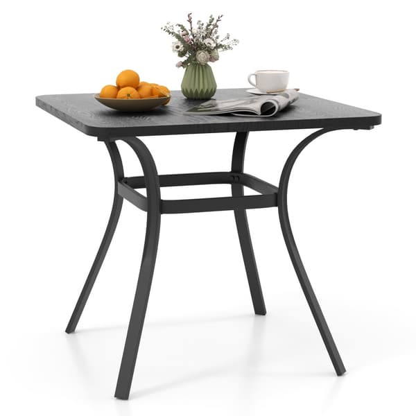 Terrasse spisebord, 32x32x29 tommer, Grå