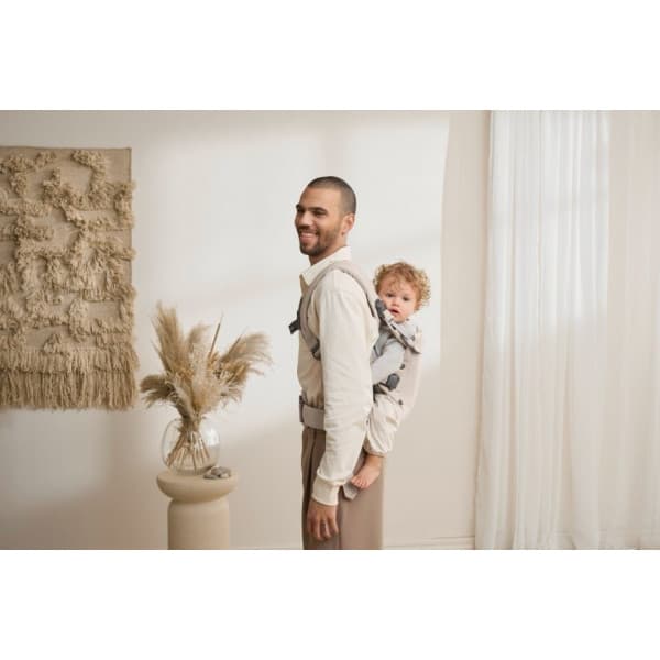 BabyBjörn Harmony Woven Mélange kantoreppu, Light beige
