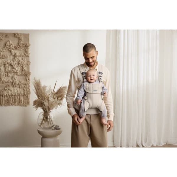 BabyBjörn Harmony Woven Mélange kantoreppu, Light beige