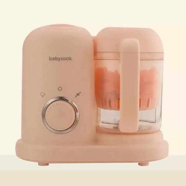 Mångsidig Barnmatberedare, 300W Värmekraft, 190ml Kapacitet,Rosa
