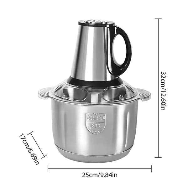 Elektrisk Kødslibemaskine, Kapacitet, 3 Hastigheder, Rustfrit Stål Materiale,5L, 220V