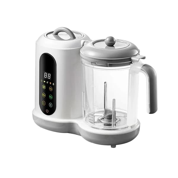 Multifunktionel Babymadmaskine, Touch Farveskærm, Fuldautomatisk Madlavning, Justerbar Madlavningstid,220V, HVID