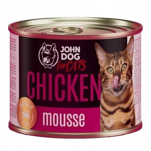 JOHN DOG TIL KATTE vådfoder til katte KYLLINGemousse 200 g
