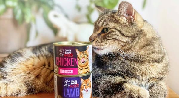JOHN DOG TIL KATTE vådfoder til katte KYLLINGemousse 200 g