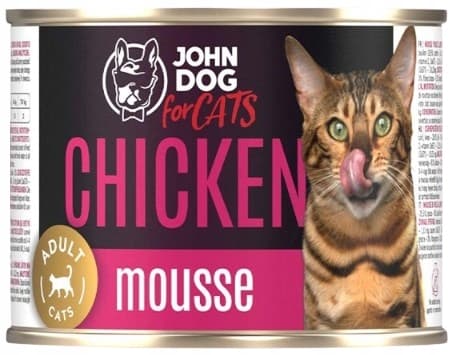 JOHN DOG TIL KATTE vådfoder til katte KYLLINGemousse 200 g