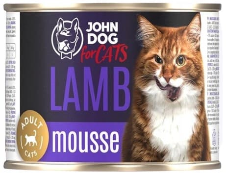 JOHN DOG FOR CATS vådfoder til katte med lammousse 200 g