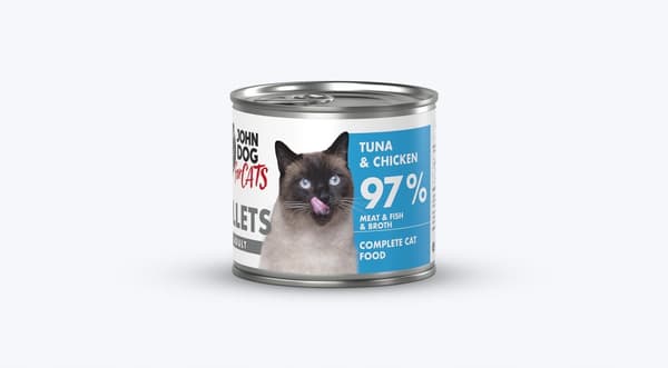 JOHN DOG TIL KATTE vådfoder til katte TUN- OG KYLLINGEFILET 140 g