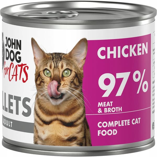 JOHN DOG FOR CATS våtfoder för katter KYCKLINGFILÉER 140 g