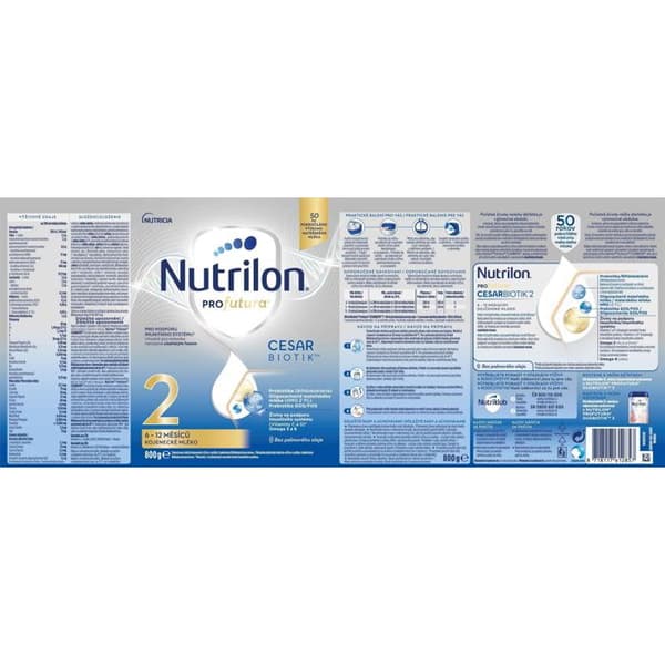 Nutrilon Profutura Cesarbiotik 2 spädbarnsmjölk 800 g