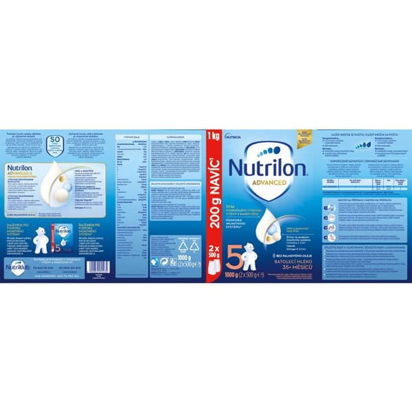 Nutrilon 5 Advanced mjölk för småbarn 1 kg, 35