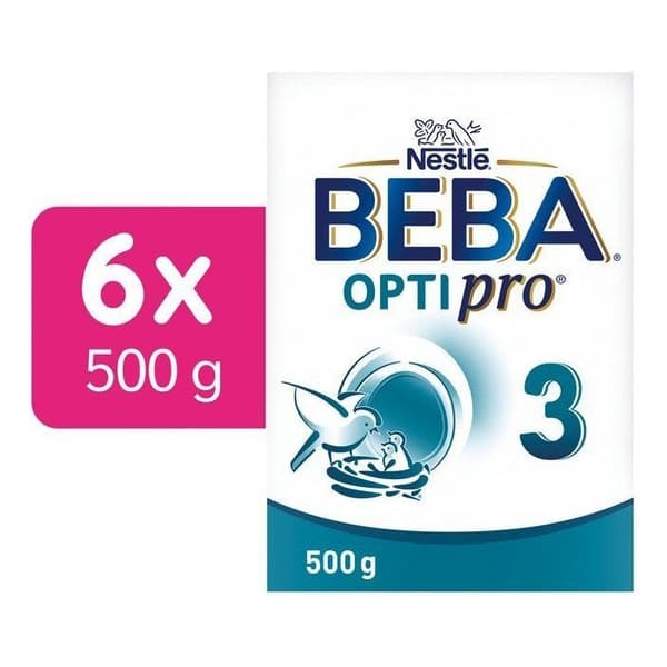 BEBA OPTIPRO® 3 mjölk för småbarn, 6×500 g