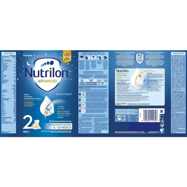 Nutrilon 2 Advanced God Natt mjölkersättning 800 g, 6