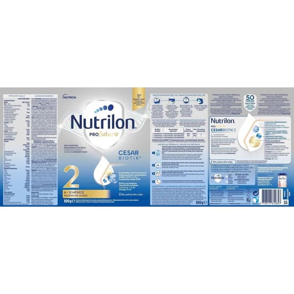 Nutrilon Profutura Cesarbiotik 2 spädbarnsmjölk 4×800 g