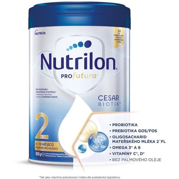 Nutrilon Profutura Cesarbiotik 2 spädbarnsmjölk 4×800 g