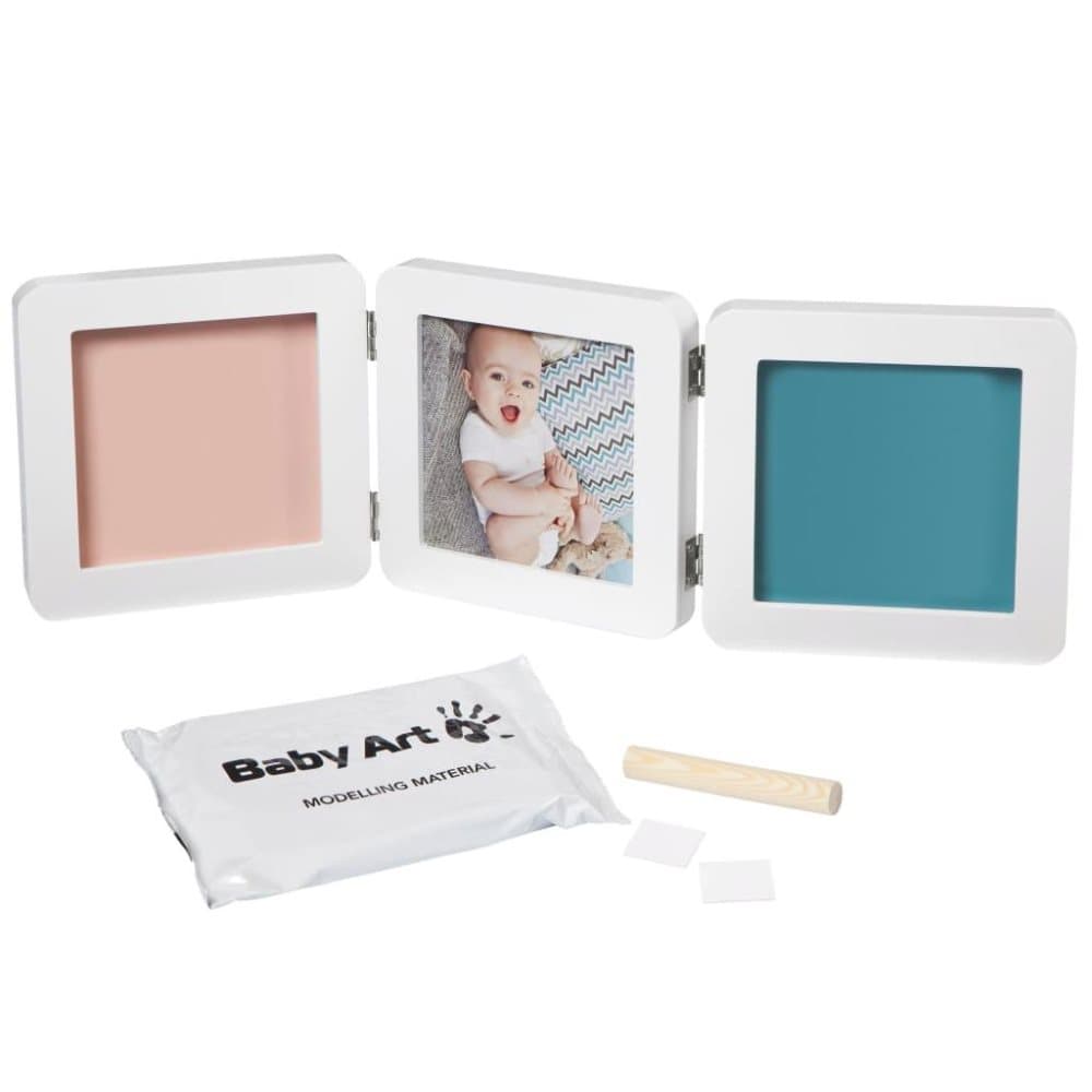 Baby Art Dobbel trykkramme My Baby Touch hvit