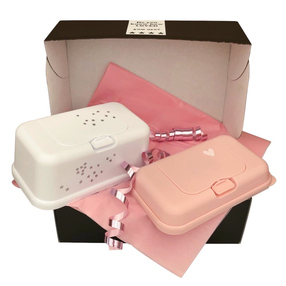 Funkybox White Little Stars & ToGo Pale Pink Heart