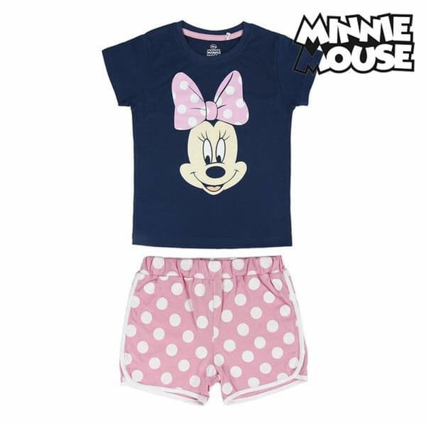 Børnepyjamasser Minnie Mouse 73728 Marineblå - 3 år