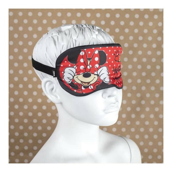 Blødt Bind for Øjnene Tvillingepakke Minnie Mouse Rød (18 x 9 x 1 cm)