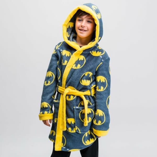 Morgenkåbe til Børn Batman Mørkegrå - 14 år