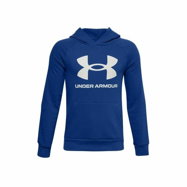 Hættetrøje til Børn Under Armour Rival Fleece Blå - 8 år