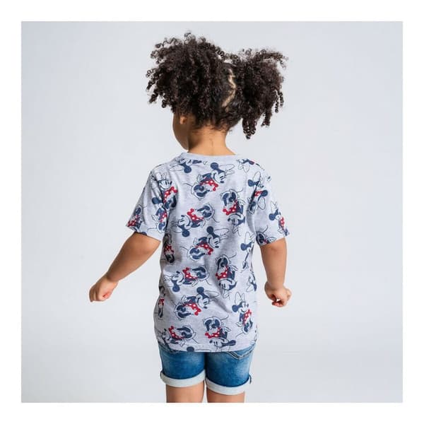 Børne Kortærmet T-shirt Minnie Mouse Grå - 3 år