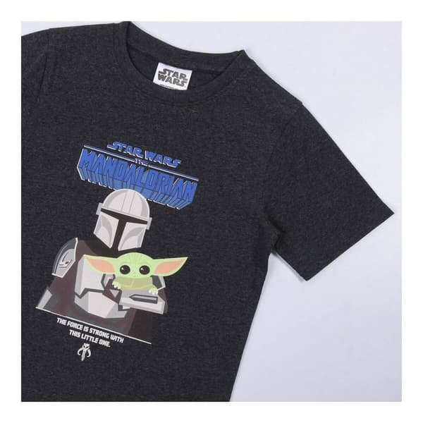 Børne Kortærmet T-shirt The Mandalorian Sort - 8 år