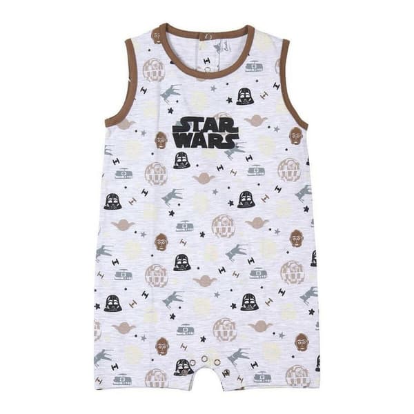 Sparkedragt uden ærmer til baby Star Wars Hvid - 36 måneder