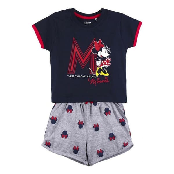 Børnepyjamasser Minnie Mouse Grå Mørkeblå - 6 år