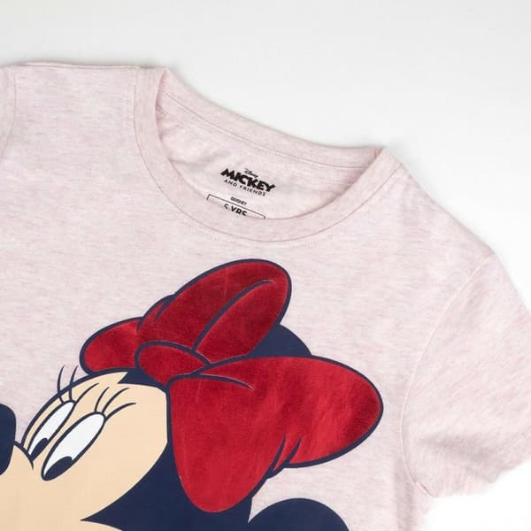 Børne Kortærmet T-shirt Minnie Mouse Pink - 4 år