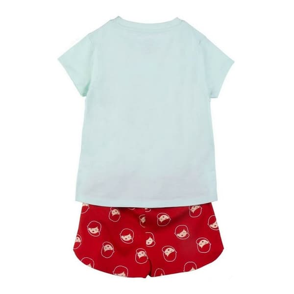 Børnepyjamasser Princesses Disney Rød Grøn Lysegrøn - 3 år