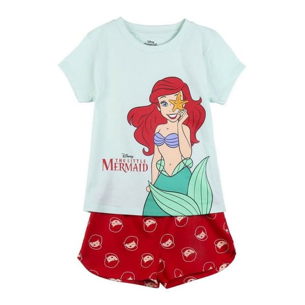 Børnepyjamasser Princesses Disney Rød Grøn Lysegrøn - 3 år