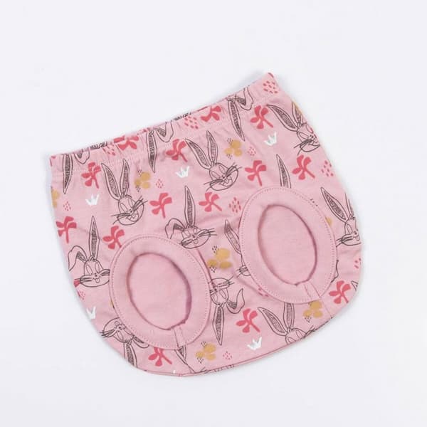 Sæt med tøj Looney Tunes Baby Hvid Pink - 0 måneder