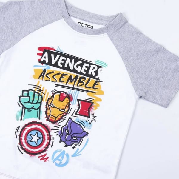 Børnepyjamasser The Avengers Hvid Grå - 3 år